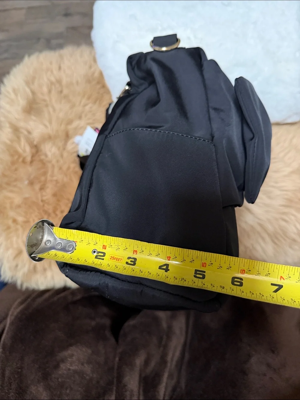 Betsy Johnson Black Bow Convertible Backpack/X Body/Shoulder NWT